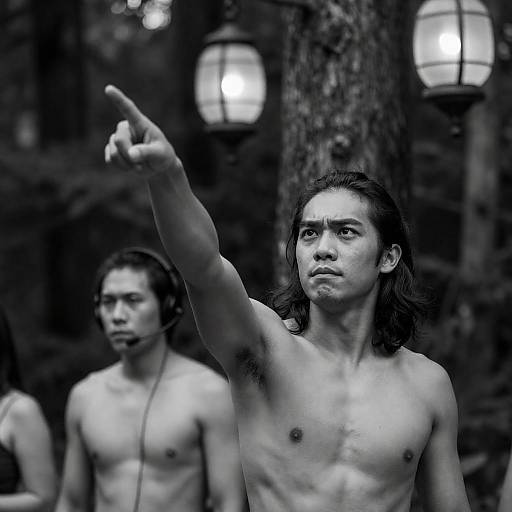 Intense Black-and-White Forest Portrait