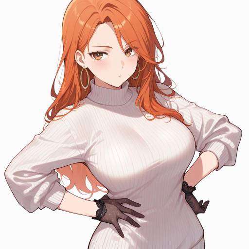 Elegant Lady in Sweater Dress Pose Elegant Lady in Sweater Dress Pose