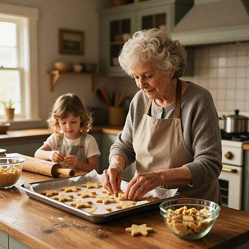 Old Missy Cooper Baking Cookies