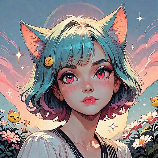 Whimsical Outdoor Cat Adventure