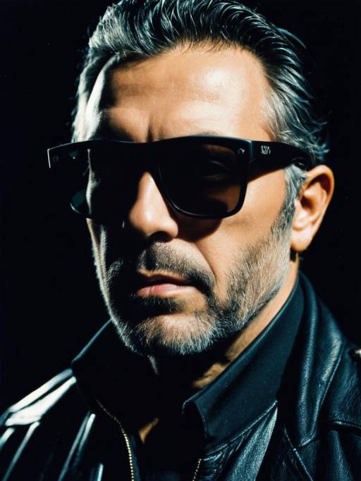 Dramatic Portrait of Man in Sunglasses