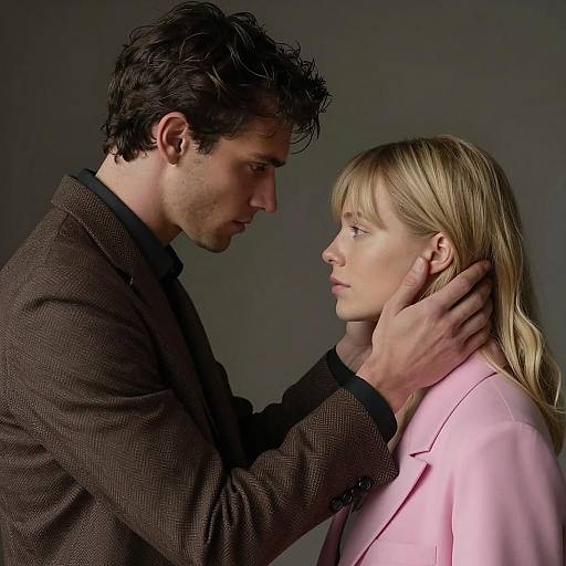 Intimate Moment Between Man and Woman