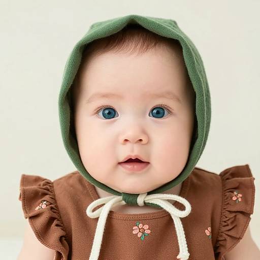 Adorable Baby in Floral Dress