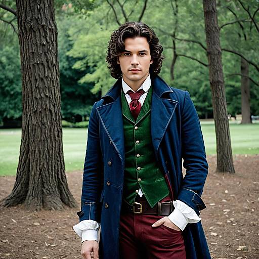 Victorian Cosplay in Park Setting