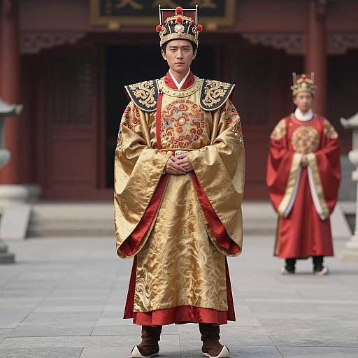 Traditional Chinese Emperor Costume Portrait