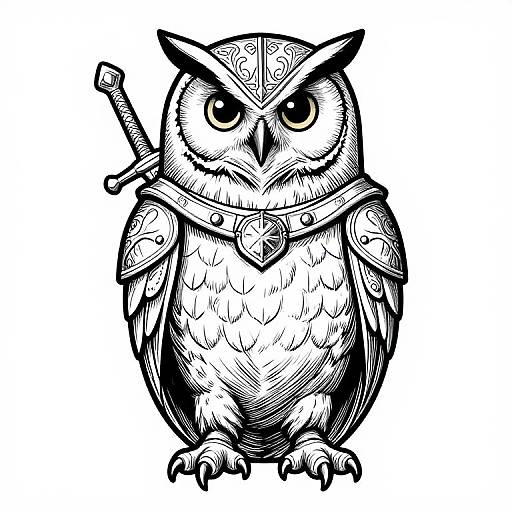 Armored Fantasy Warrior Owl