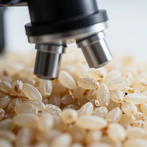 Microscopic Grain of Rice Close-Up