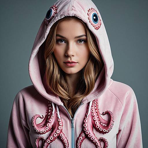 Realistic Octopus Onesie Costume Portrait