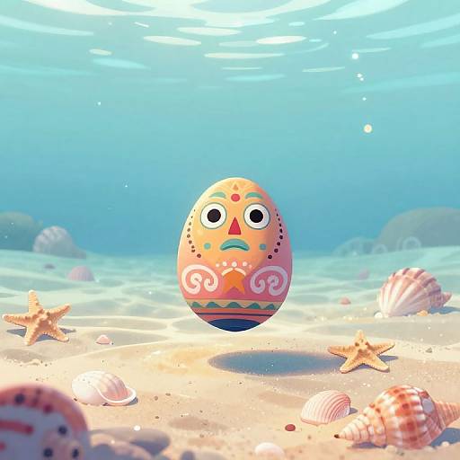 Pastel Pyukumuku Underwater Calm Scene