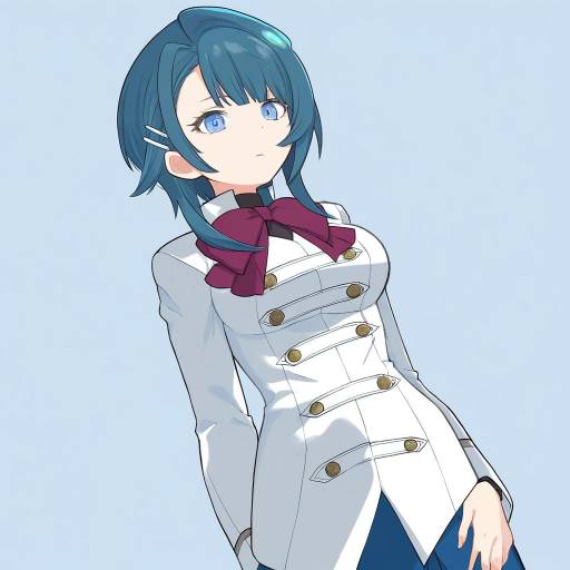 Illustration of Aizawa kazuha, assault lily in the style of Fuwa daisuke