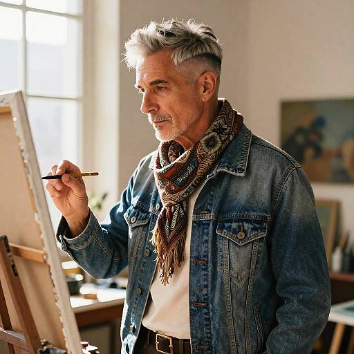 Older Male with Skin Fade Hairstyle