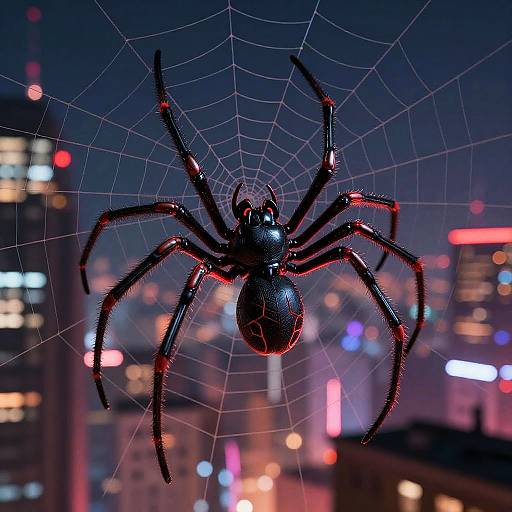 Futuristic Black Widow Spider Design