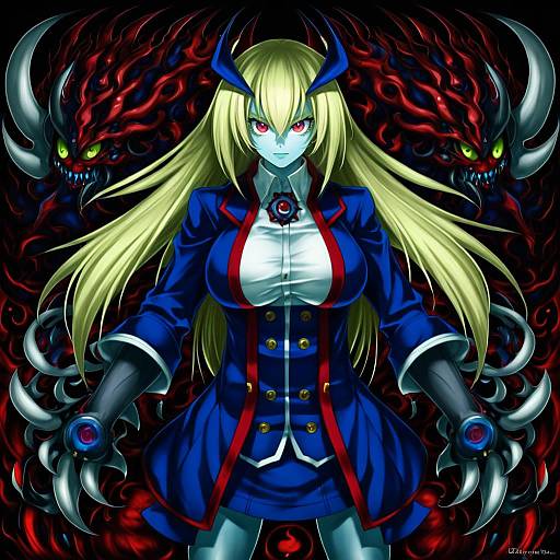 Illustration of Arakune, blazblue in the style of Idkuroi