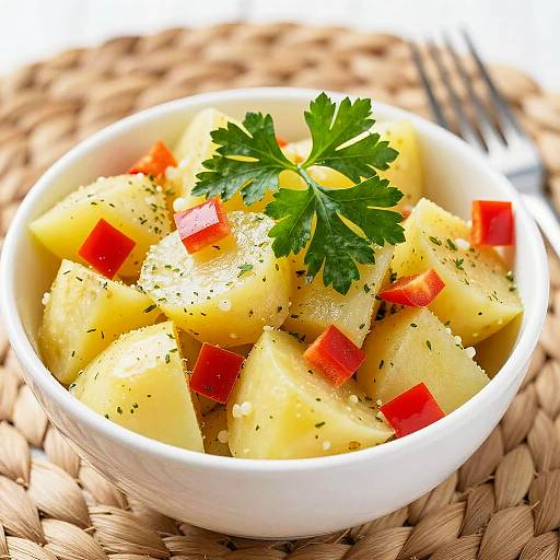 Vibrant Yellow Potato Salad Close-Up