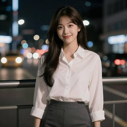 Cinematic Full-Body Night Portrait of Van1llal1nds