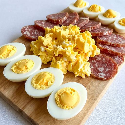 Wide-Angle Egg Charcuterie Board