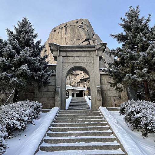 Snowy Mountain Archway Path