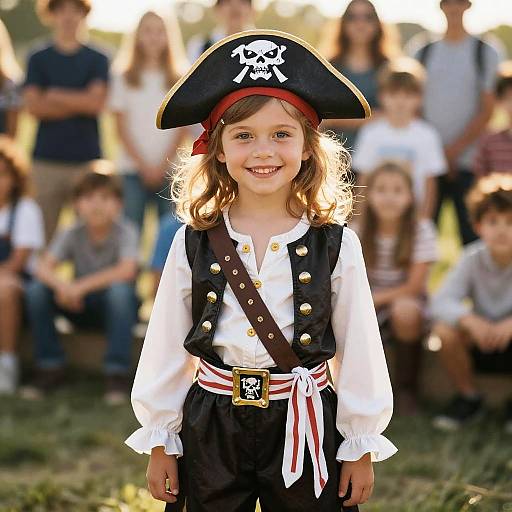 Girl in Pirate Costume for Kids