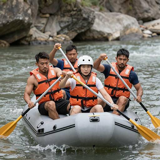 Adventurous Rafting Experience in Action