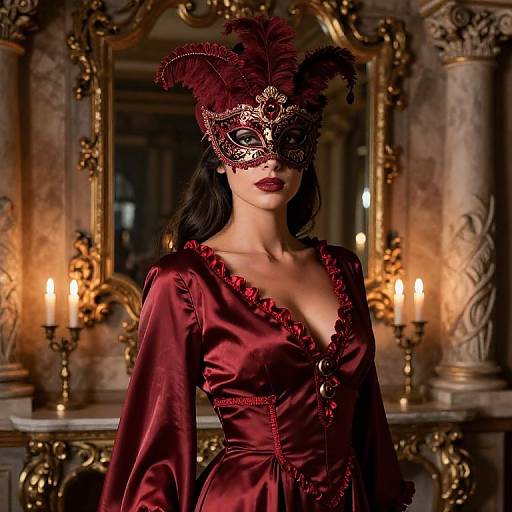 Seductive Venetian Masquerade Lady