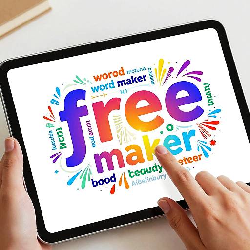 Vibrant Word Art Maker Interface