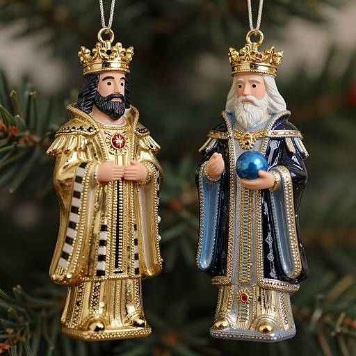 Ornate Royal Christmas Figurines