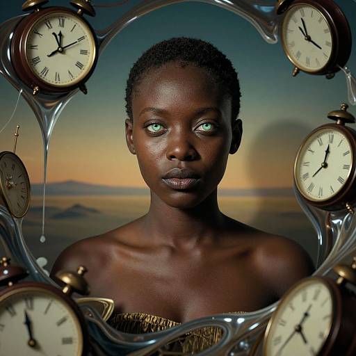 Surreal Portrait of African Woman