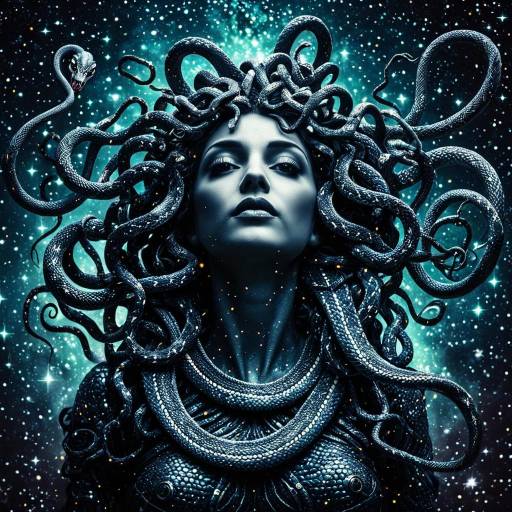 Galactic Medusa Surrounded by Snake Stars Galactic Medusa Surrounded by Snake Stars