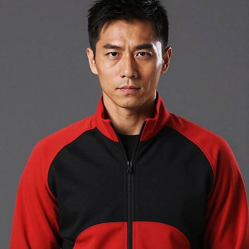 Man in Red and Black Sports Jacket