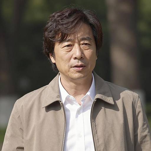 Portrait of a Thoughtful Middle-Aged Man