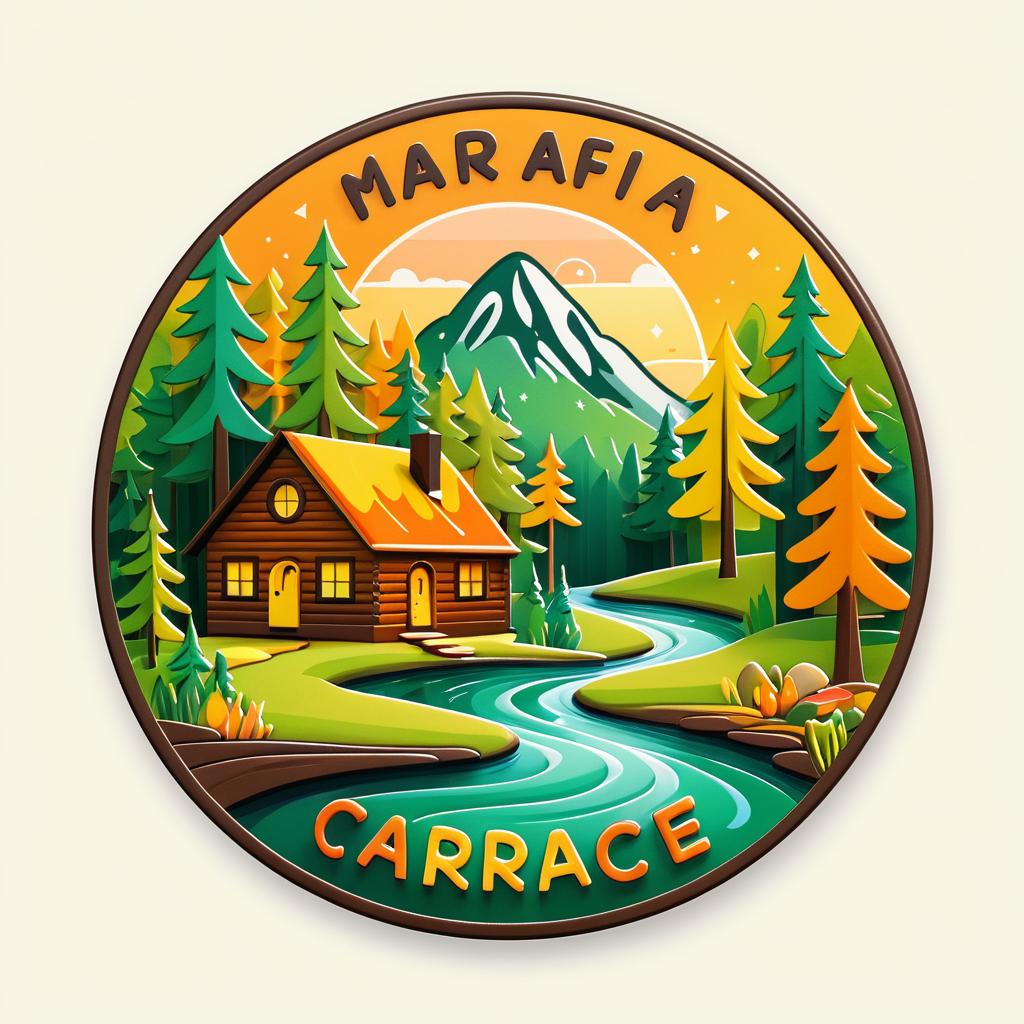 Whimsical Forest Badge-Style Logo