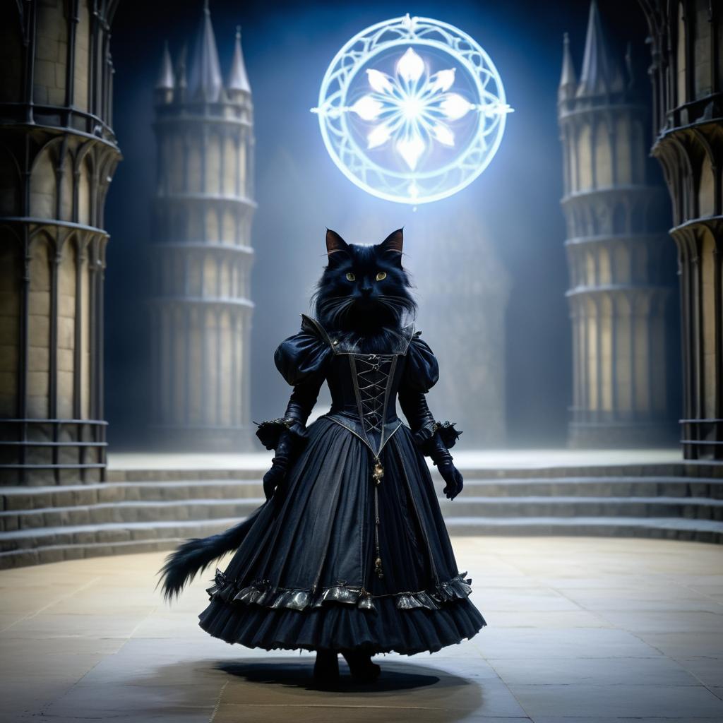 Medieval Cat in Enchanted Arena