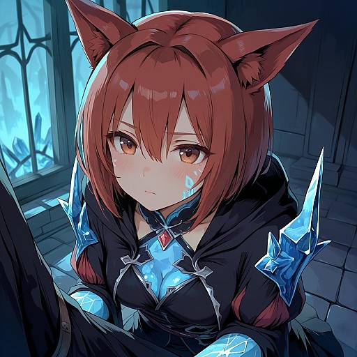 Illustration of Crystal exarch, final fantasy in the style of Seneto