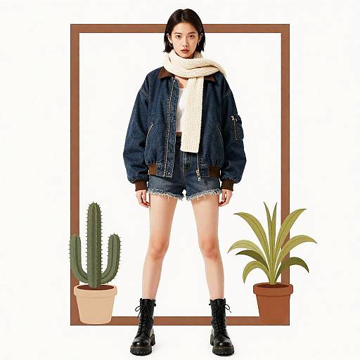 Vintage Style Young Woman Illustration