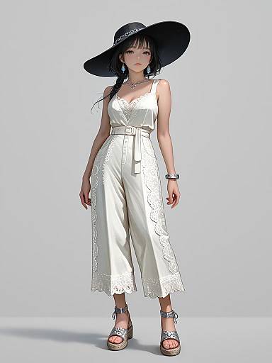 Boho Chic Cream Crochet Jumpsuit