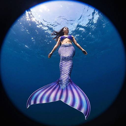 Close-Up Purple Mermaid Costume