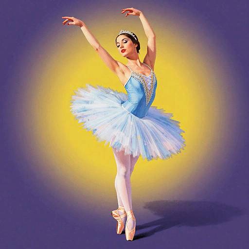 Pop Surrealist Ballerina Illustration