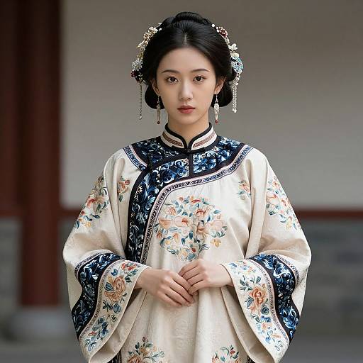 Realistic Asian Woman in Chinese Attire