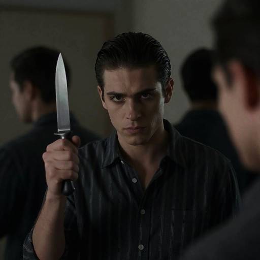 Mysterious Young Man with Knife