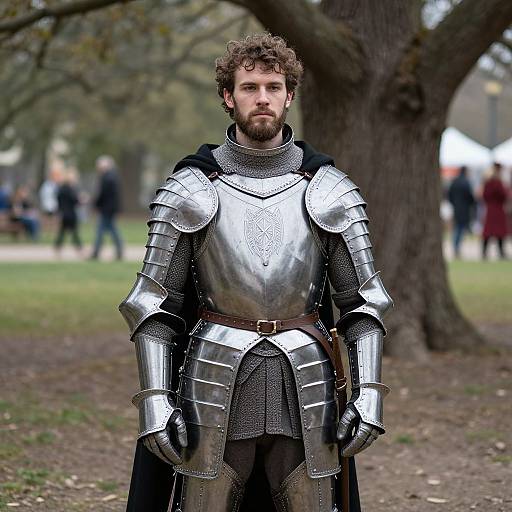 Young Knight in Medieval Armor