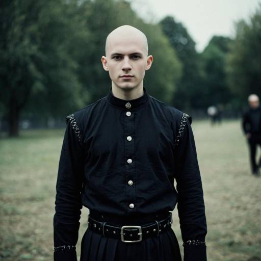 Man in Gothic Costume Outdoors