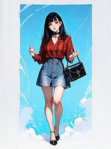 Stylish Young Woman in Casual Outfit