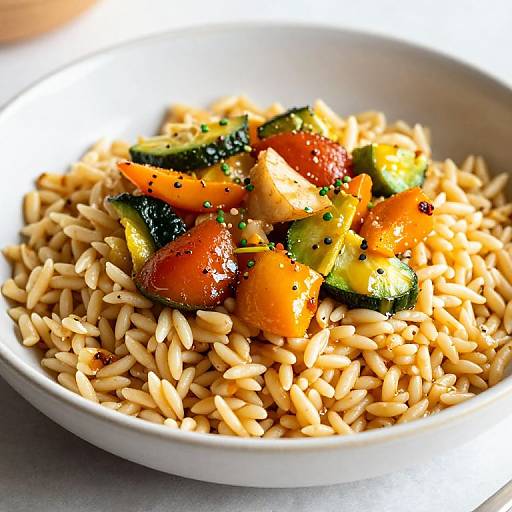 Orzo with Caramelized Fall Vegetables