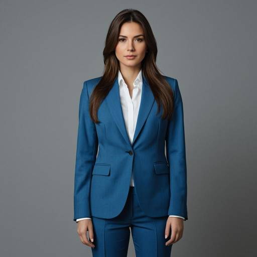 Professional Woman in Blue Suit