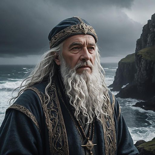 Cinematic Close-Up of a Wise Wizard Cinematic Close-Up of a Wise Wizard