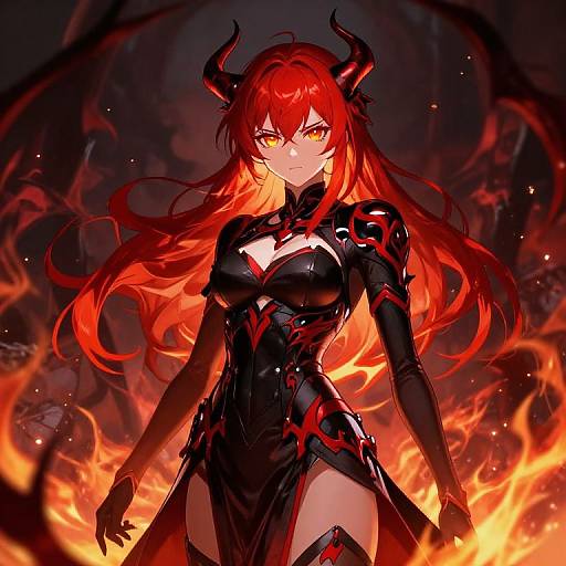Fiery Demon Anime Girl
