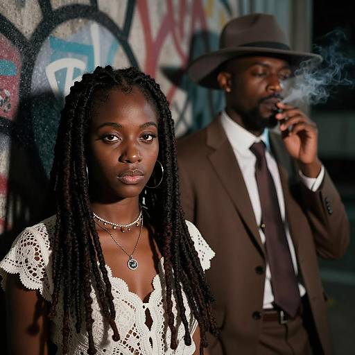 Moody Nighttime Portrait of a Couple