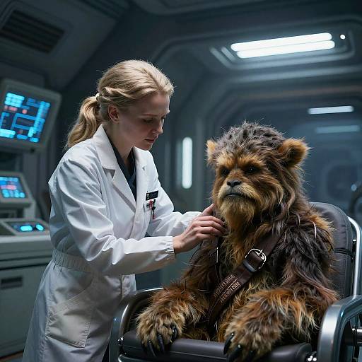 Wookiee Medic Healing in Starship