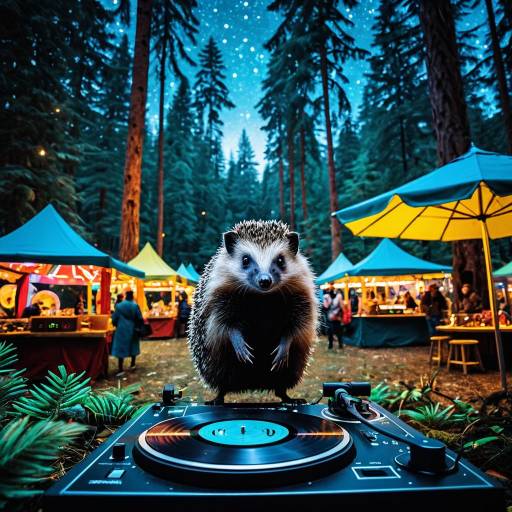 Hedgehog DJ at Enchanted Forest Market