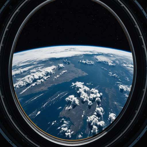 Earth View from International Space Station Window